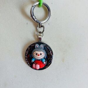 Handmade Kawaii “Labubu” Bunny Bag Charm/Keychain with Rhinestones